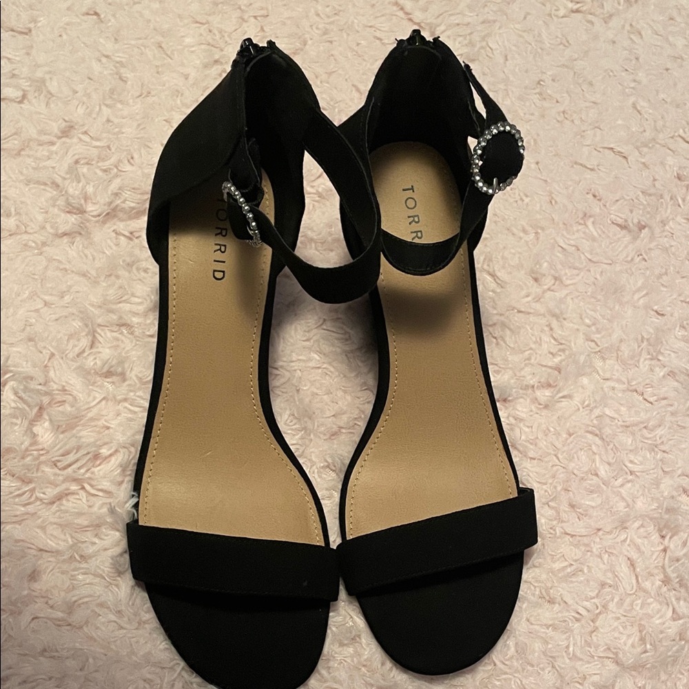 Torrid Black Ankle Strap Heels